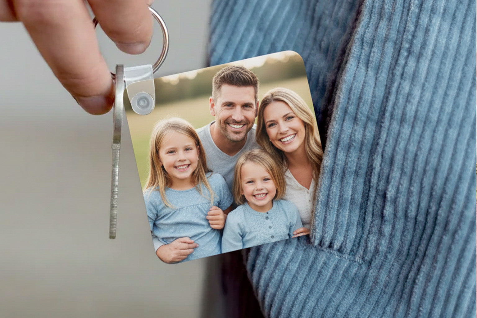 Egyedi fényképes kulcstartó