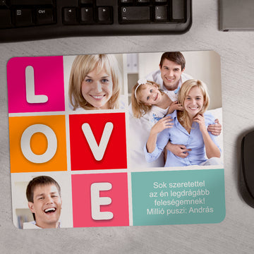 LOVE fényképes egérpad
