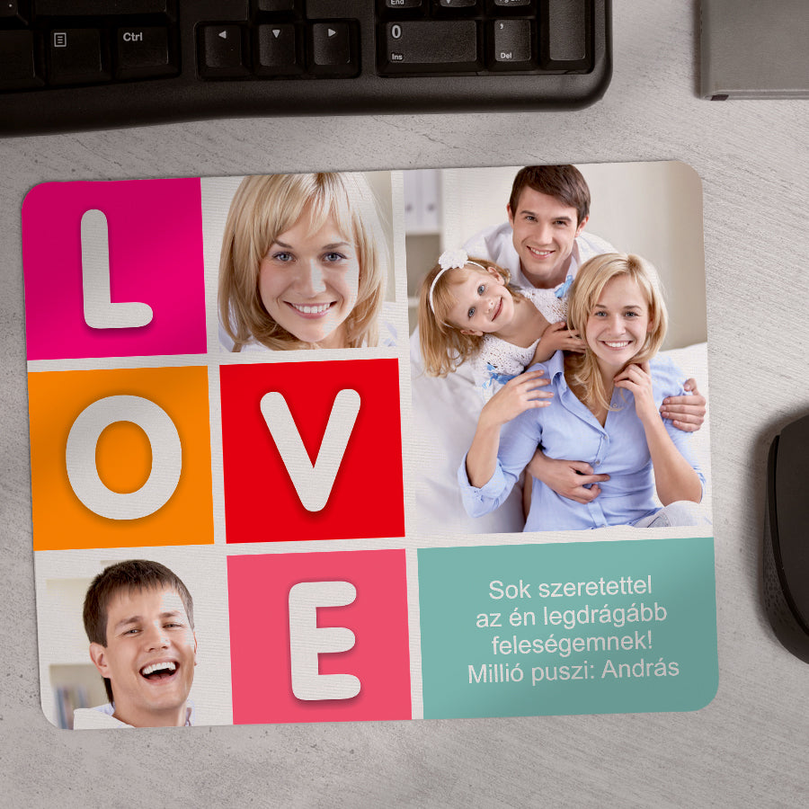 LOVE fényképes egérpad