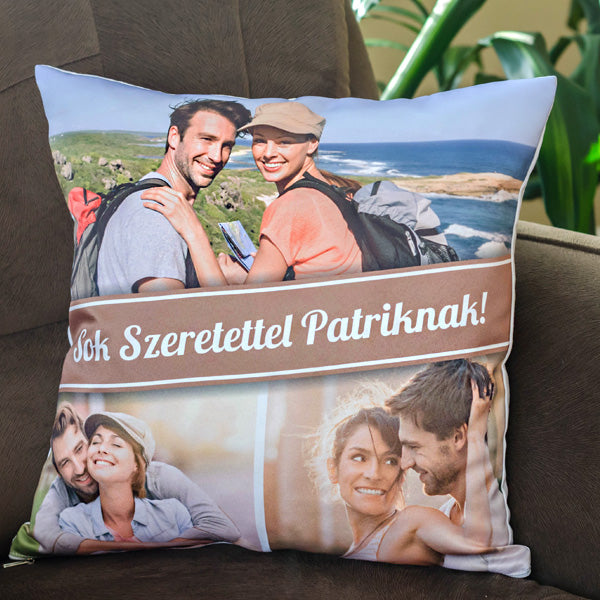 Egyedi fényképes kispárna 3 képpel