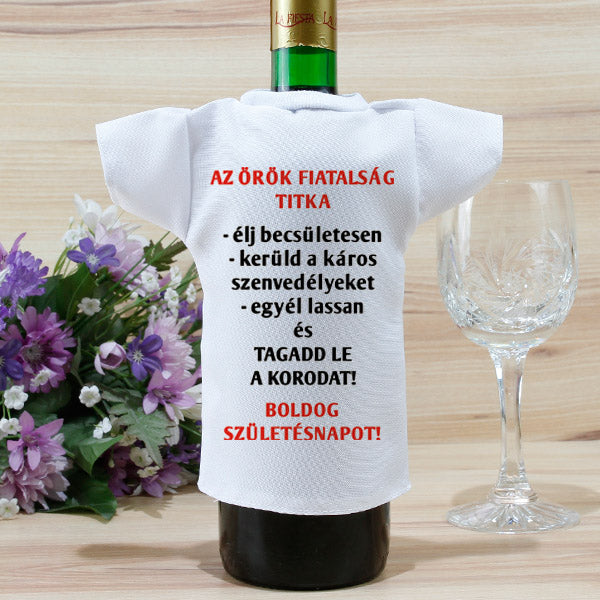 Szülinapi borosüveg póló
