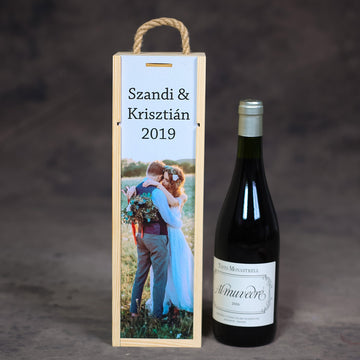 Fényképes borosüvegdoboz