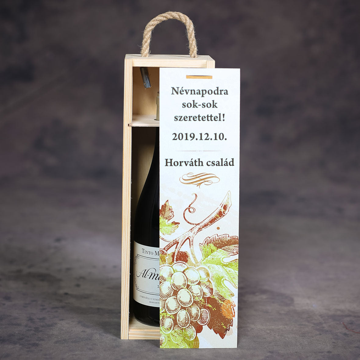 Egyedi borosüvegdoboz