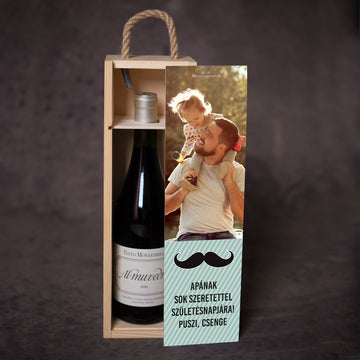 Fényképes borosüvegdoboz