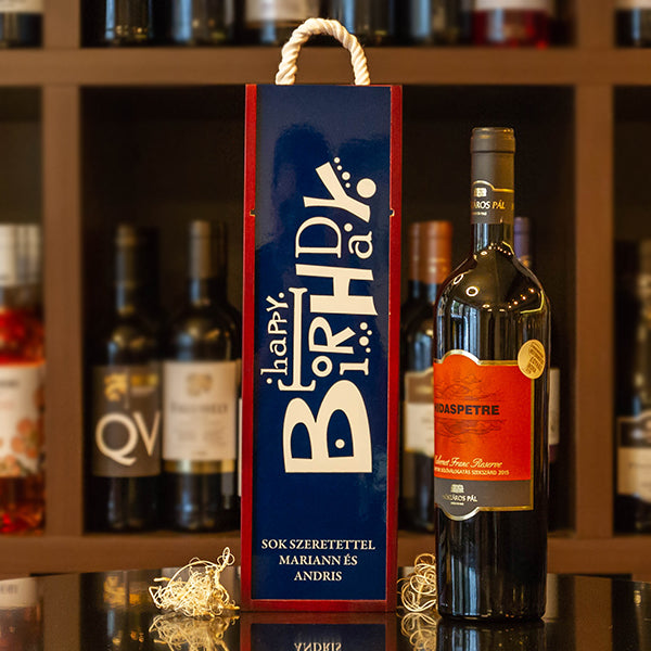 Születésnapi borosüvegdoboz