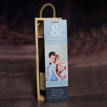 Fényképes borosüvegdoboz