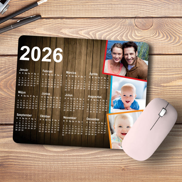 Fényképes naptáras egérpad