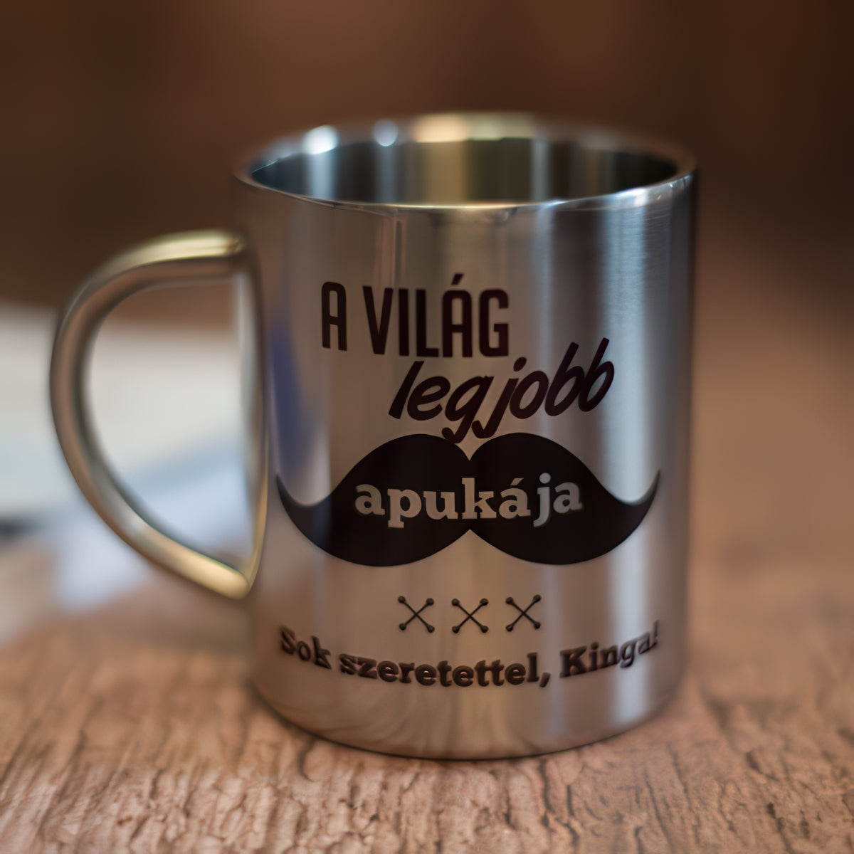 'A legjobb apa' fém bögre