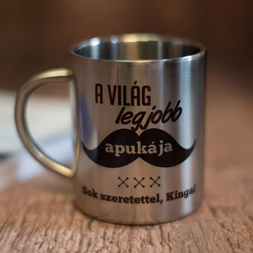 'A legjobb apa' fém bögre