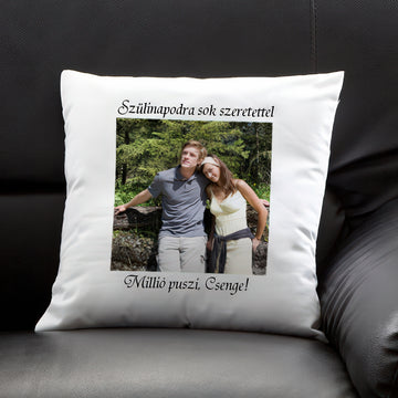 Fényképes kispárna négyzetes képpel