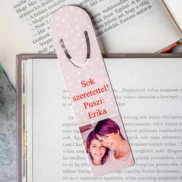 Fényképes pöttyös könyvjelző