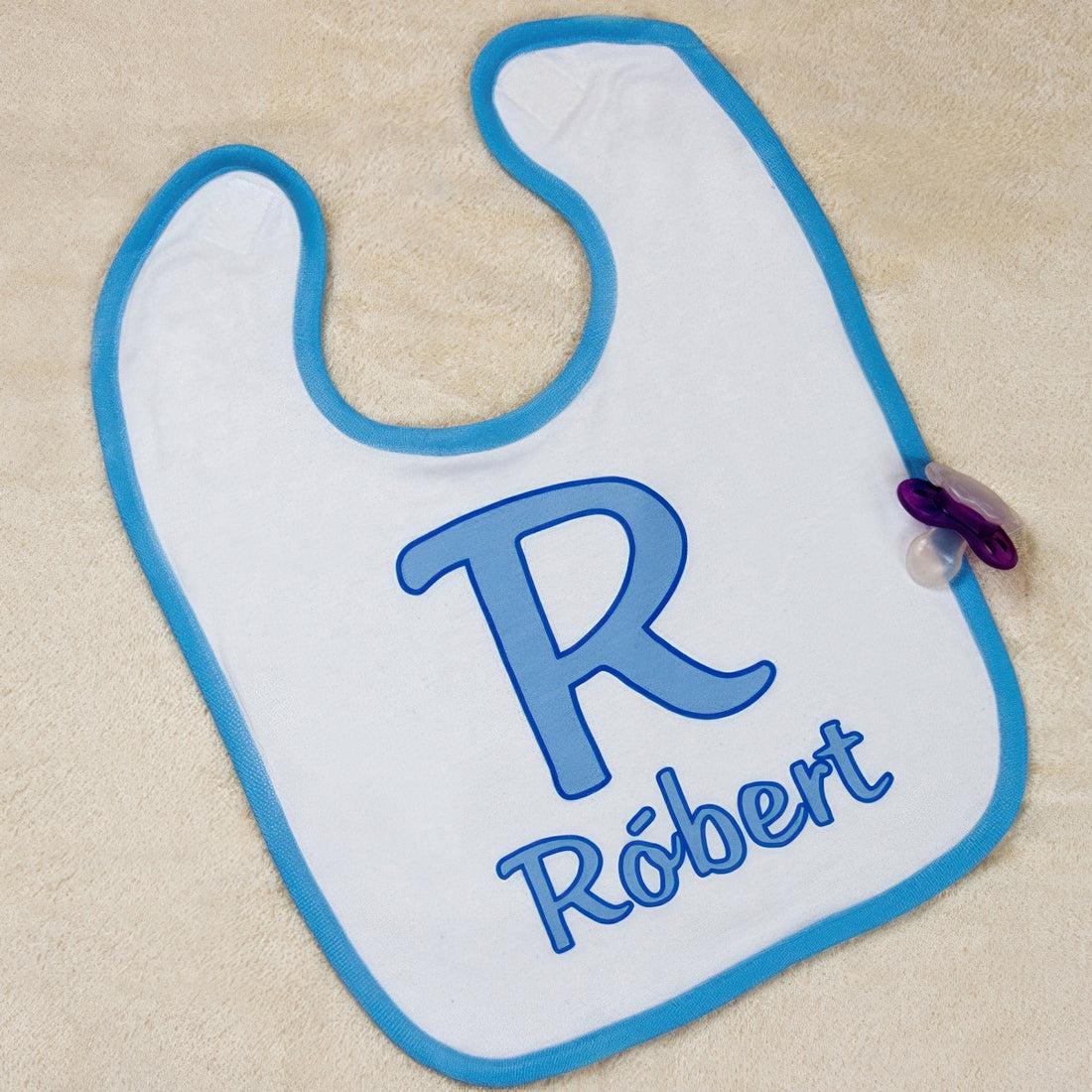 Neves bébi előke - kék