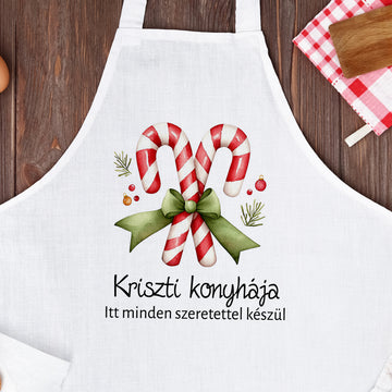 Egyedi karácsonyi kötény felirattal