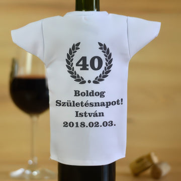 Egyedi borosüveg póló