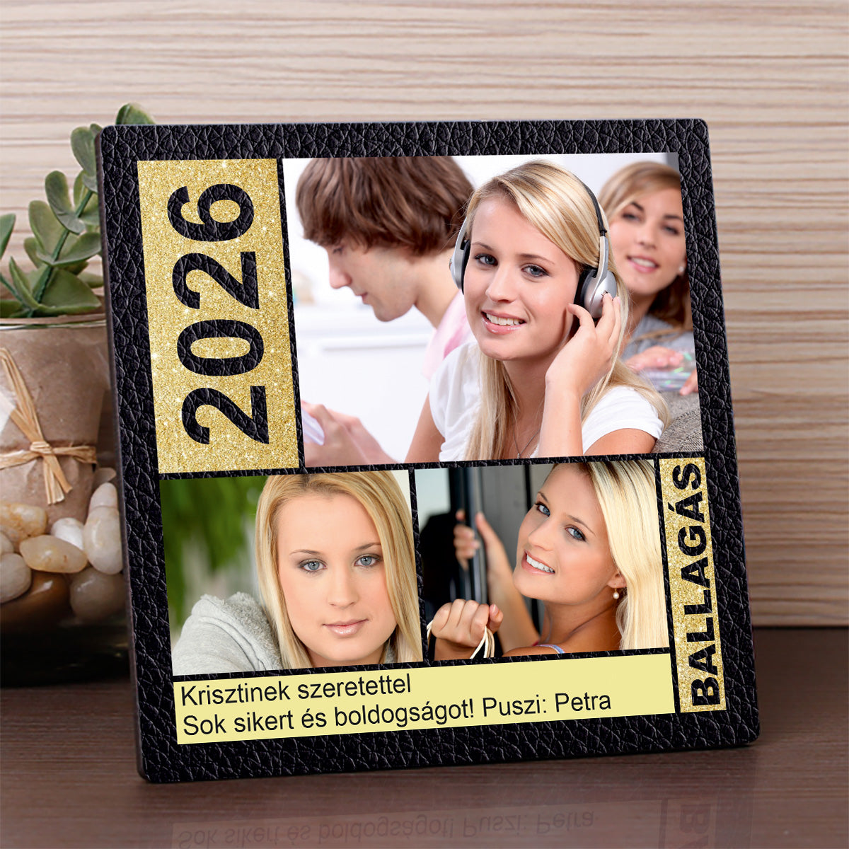 Négyzet alakú ballagási fotópanel