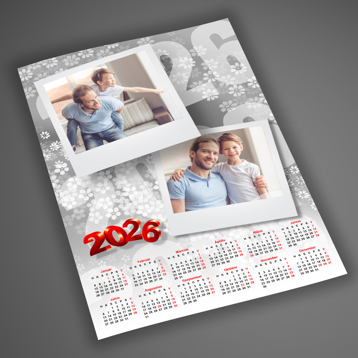 Fényképes falinaptár, A4