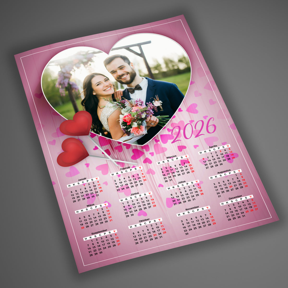 Fényképes falinaptár, A4