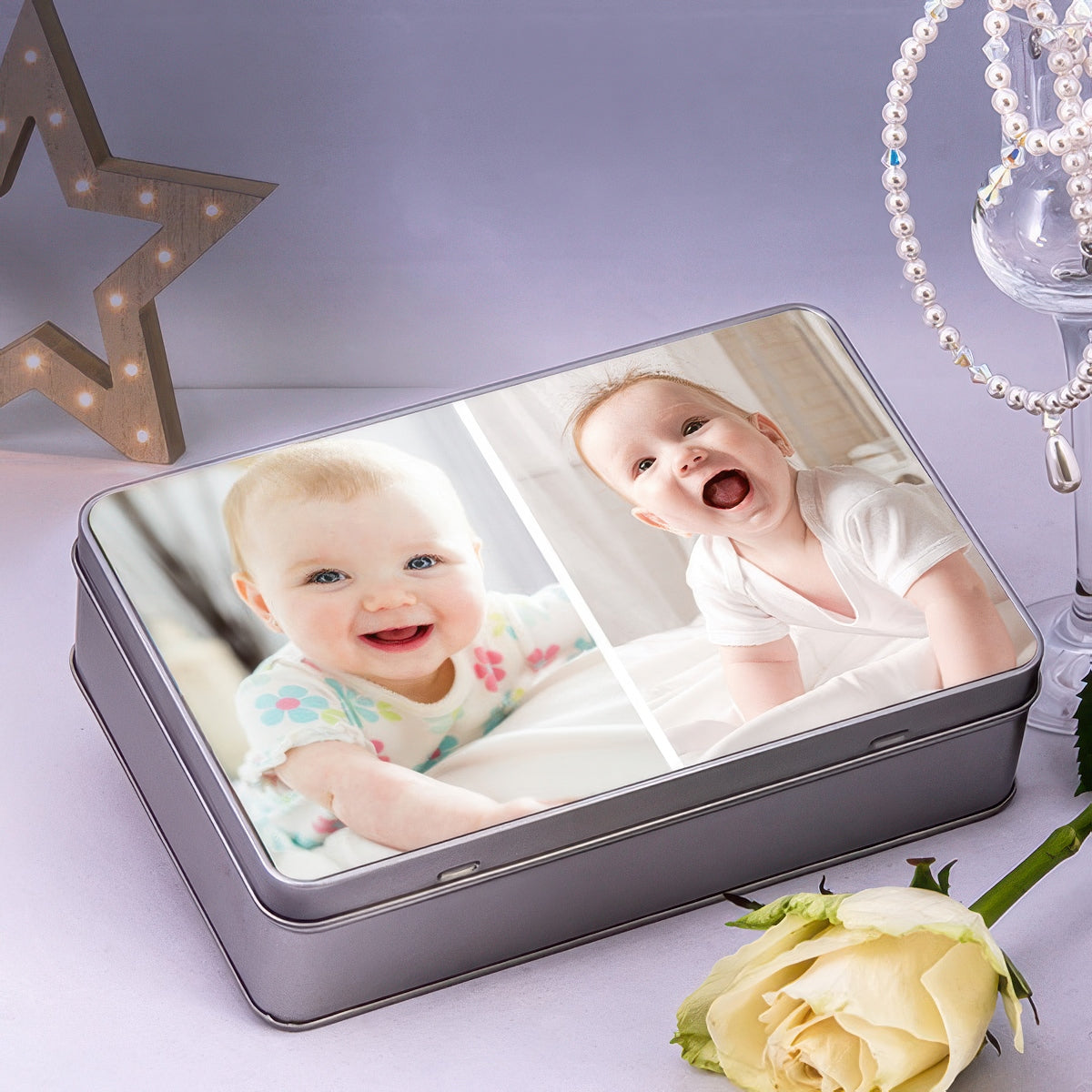 Fényképes fémdoboz 2 fotóval