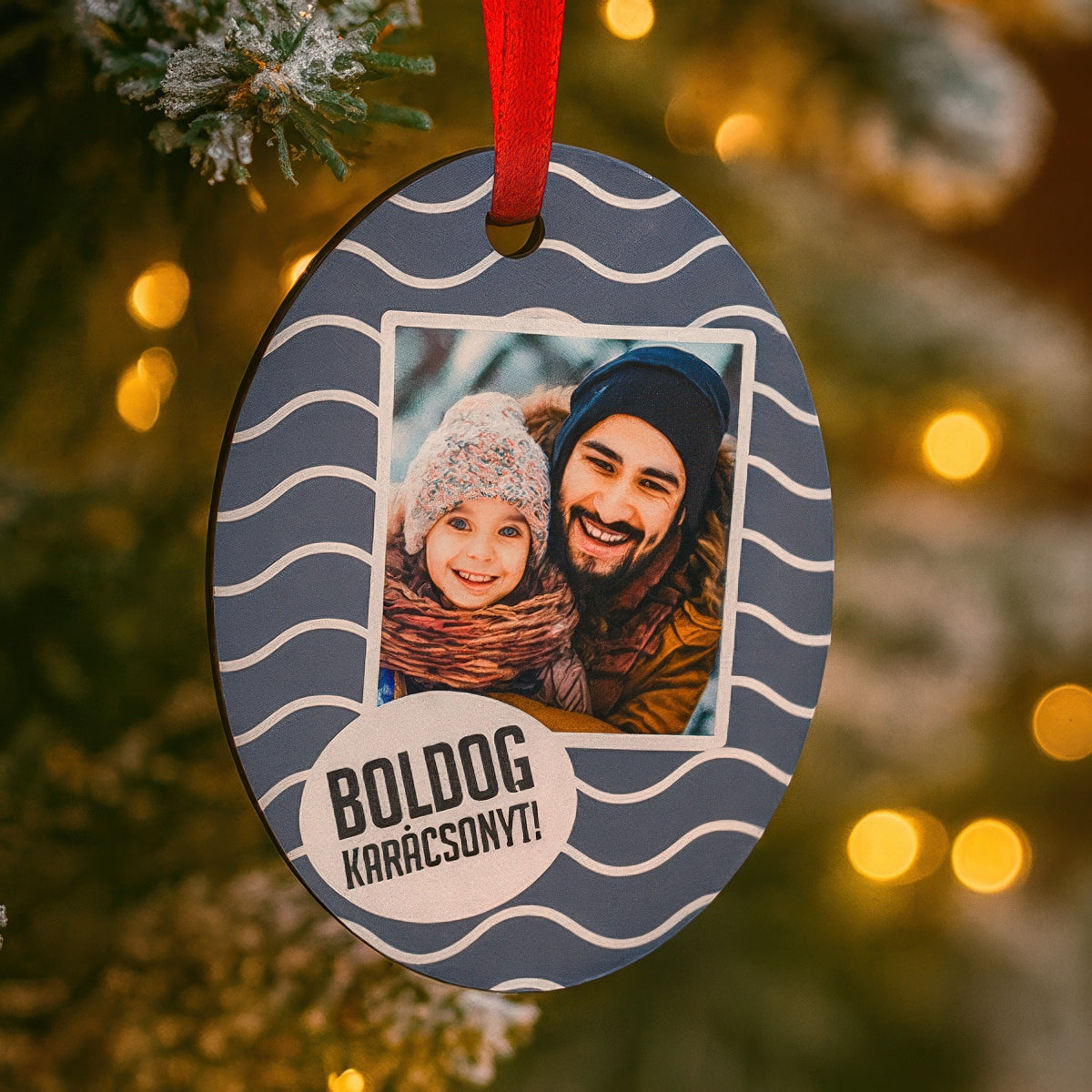 Fényképes fa karácsonyfadísz