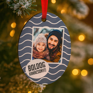 Fényképes fa karácsonyfadísz