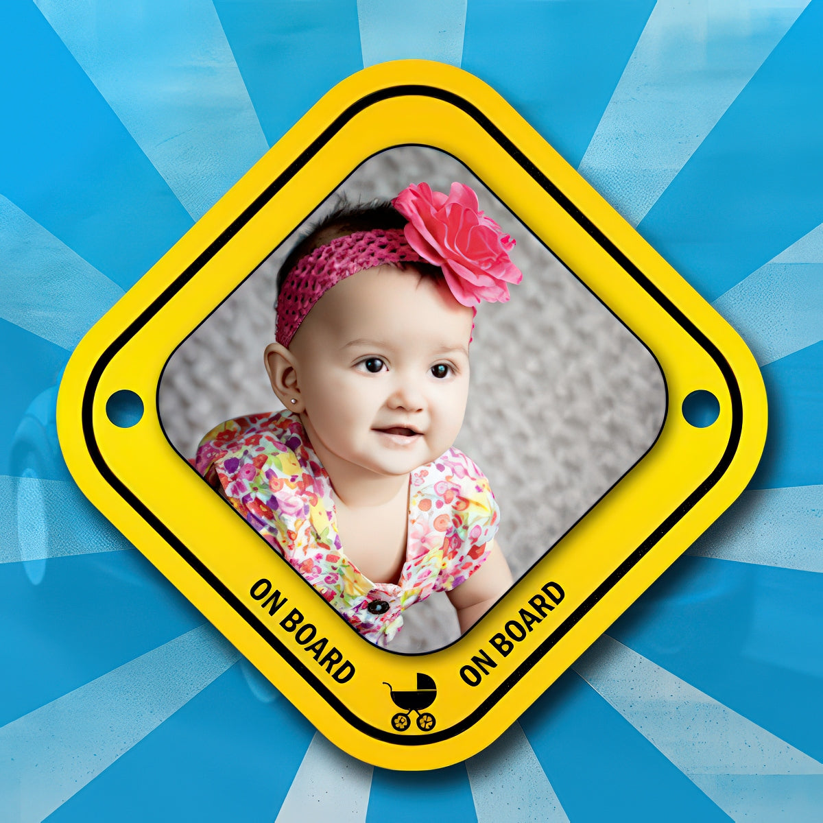 Fényképes baby on board tábla