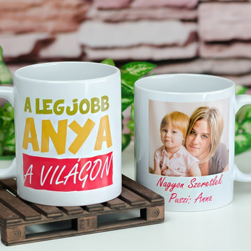 'A legjobb anya' - fényképes bögre
