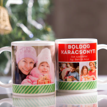 Karácsonyi fényképes bögre