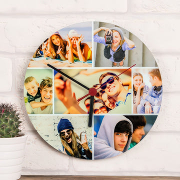 Fényképes falióra, 7 képpel