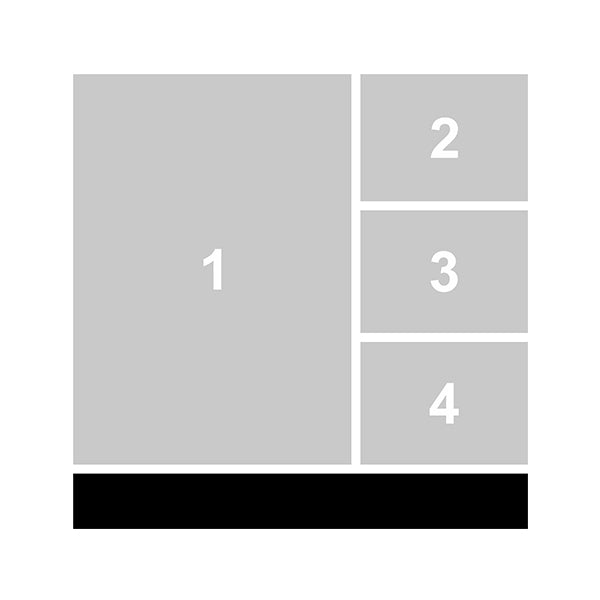 Négyzet alakú fotópanel 4 képpel