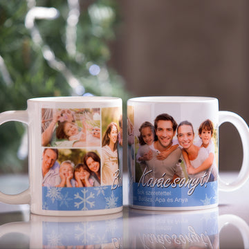 Karácsonyi fényképes bögre