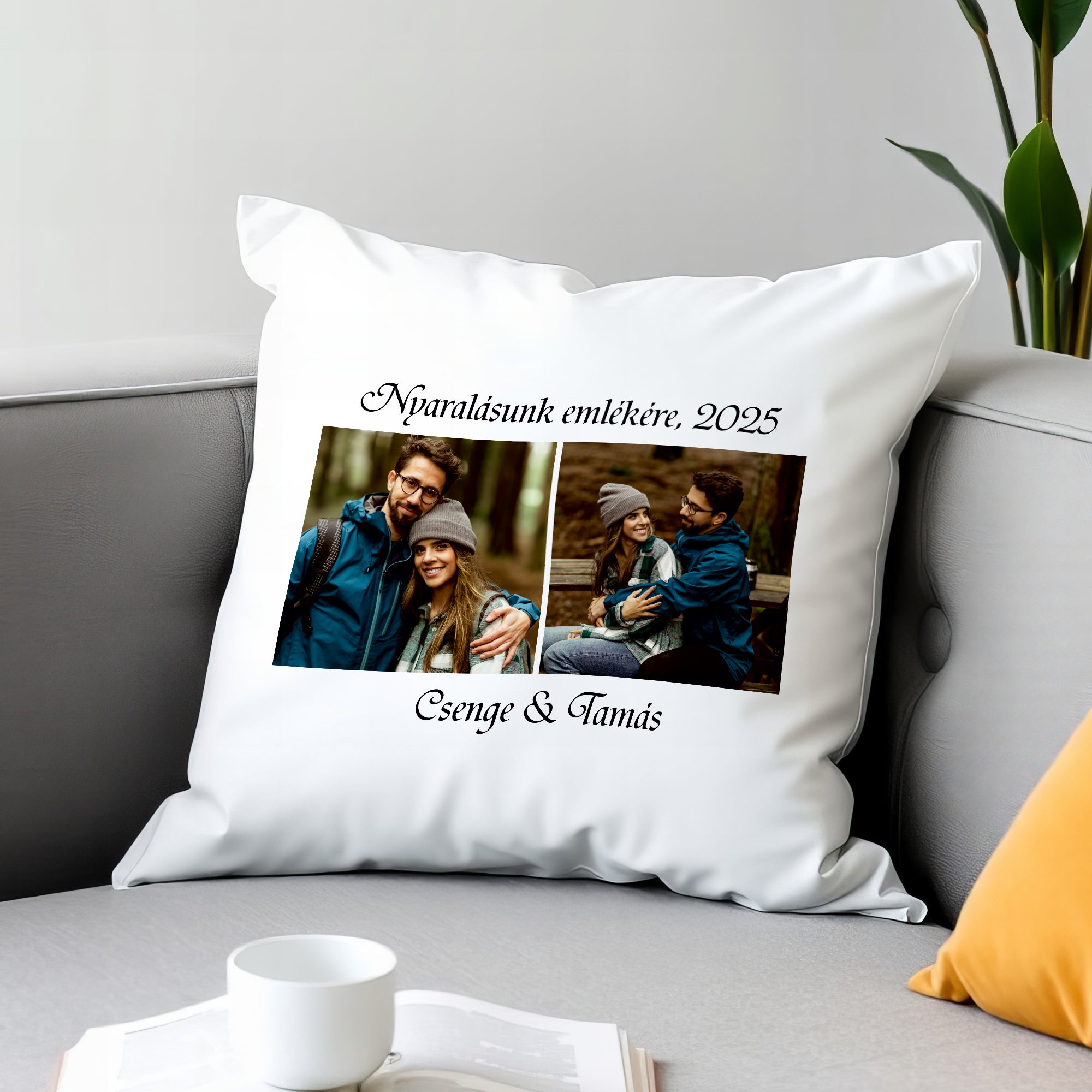 Fényképes kispárna 2 képpel