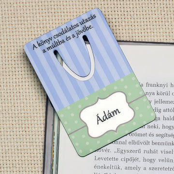 Fényképes könyvjelző, kék