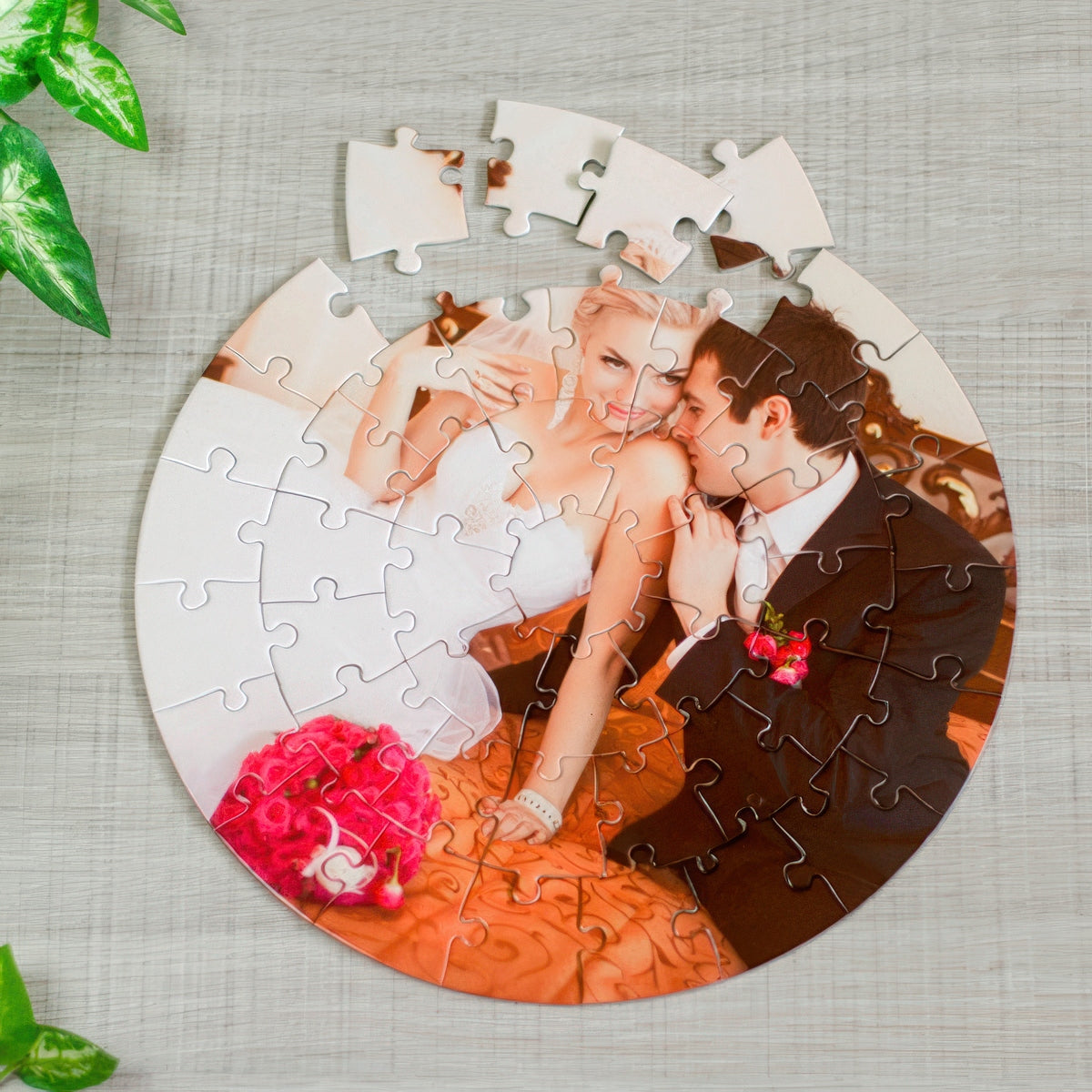 Kör alakú fényképes puzzle, 42 db