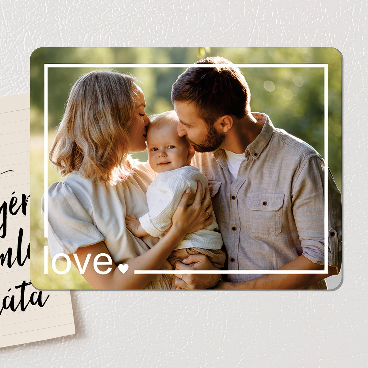 Love&amp;Wood fényképes hűtőmágnes