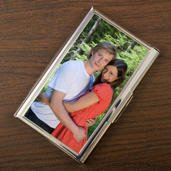 Fényképes névjegykártya tartó, álló