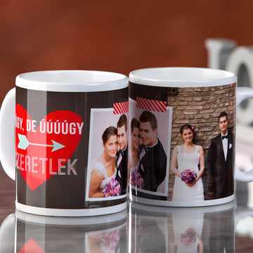 Fényképes valentin bögre