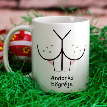 Egyedi nyuszis bögre