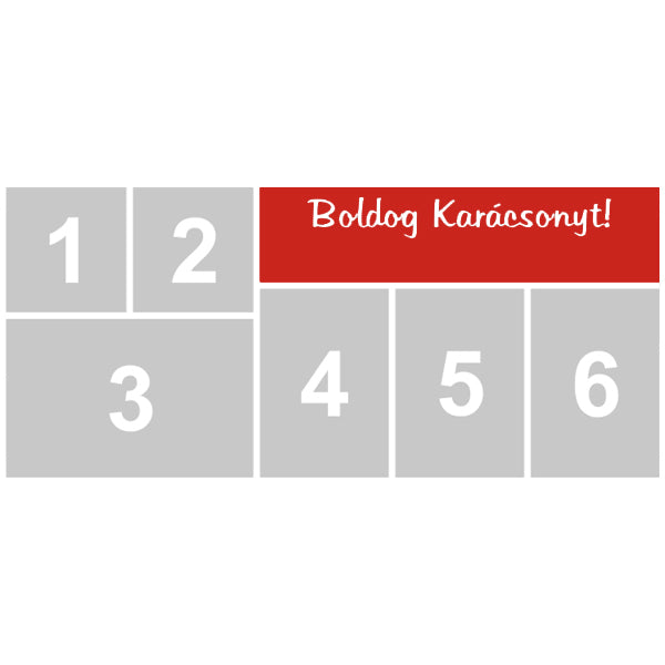 Karácsonyi montázs bögre 6 képpel