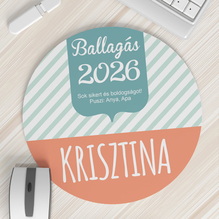 Ballagási kör alakú egérpad