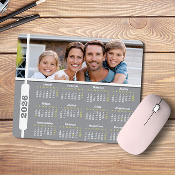 Egyedi fényképes naptáras egérpad, alár céges logóval is