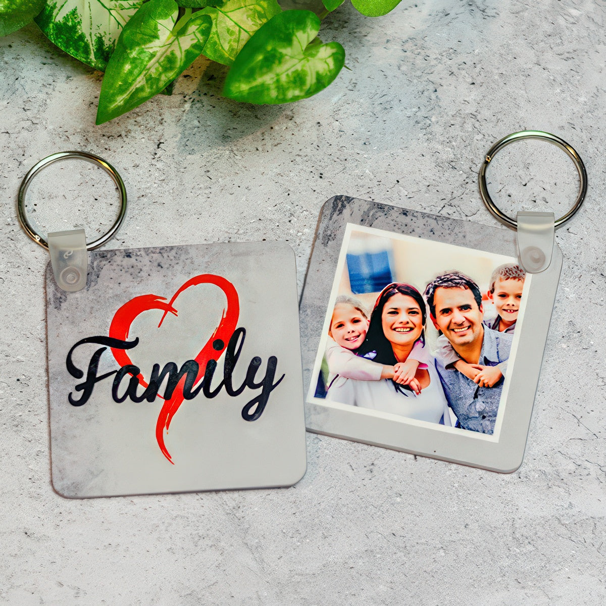 Fényképes kulcstartó - Family