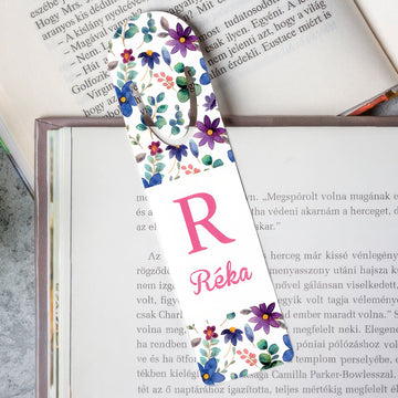 Egyedi virágos fém könyvjelző
