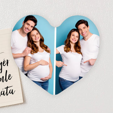 Fényképes szív alakú hűtőmágnes